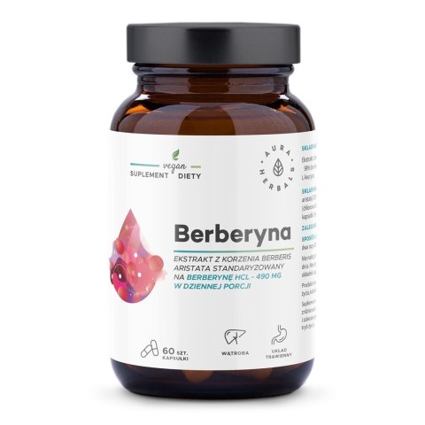 Aura Herbals AURA HERBALS Berberyna HCl 490 mg Berberis aristata (60 kaps.)