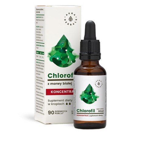 Aura Herbals AURA HERBALS Chlorofil z morwy białej w kroplach (30 ml)