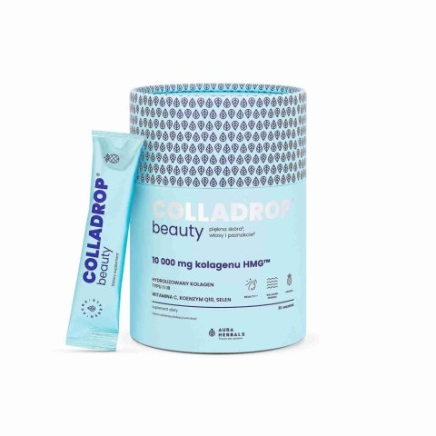 Aura Herbals AURA HERBALS Colladrop® Beauty, kolagen HMG™ 10000 mg, ananas, saszetki (30 szt.)