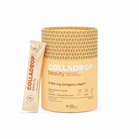 Aura Herbals AURA HERBALS Colladrop® Beauty, kolagen HMG™ 10000 mg, mango, saszetki (30 szt.)