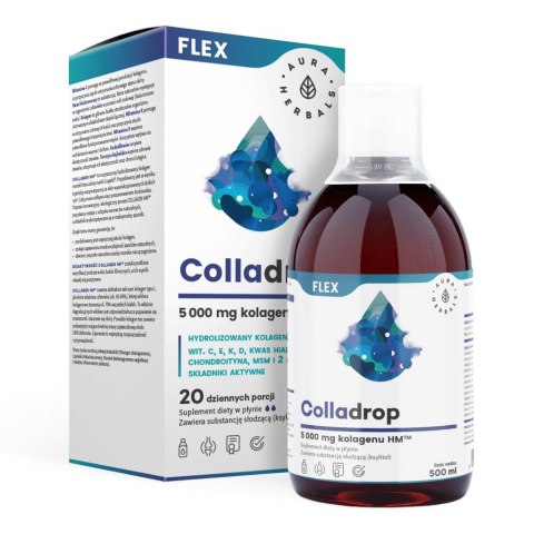 Aura Herbals AURA HERBALS Colladrop Flex - Kolagen HM 5 000 mg w płynie (500 ml)