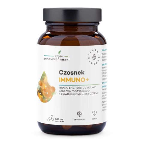 Aura Herbals AURA HERBALS Czosnek Immuno+ (60 kaps.)