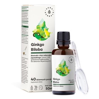 Aura Herbals AURA HERBALS Ginkgo Biloba - ekstrakt Miłorząb Japoński 50:1 (50 ml)