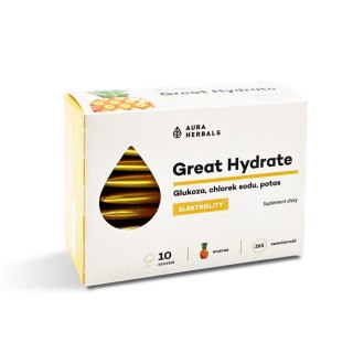 Aura Herbals AURA HERBALS Great Hydrate - Elektrolity - smak ananasowy (10 szt.)
