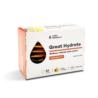 Aura Herbals AURA HERBALS Great Hydrate - Elektrolity - smak mango-marakuja (10 szt.)
