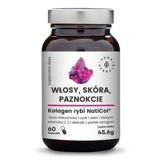 Aura Herbals AURA HERBALS Kolagen Rybi NatiCol 800 mg - Włosy, Skóra, Paznokcie (60 kaps.)