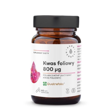 Aura Herbals AURA HERBALS Kwas foliowy 800 µg (60 kaps.)