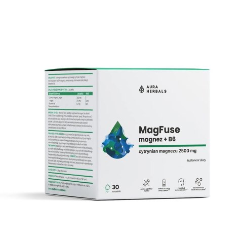 Aura Herbals AURA HERBALS MagFuse: magnez + B6 (30 szt.)
