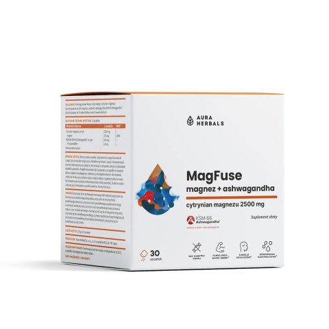 Aura Herbals AURA HERBALS MagFuse: magnez + ashwagandha (30 szt.)