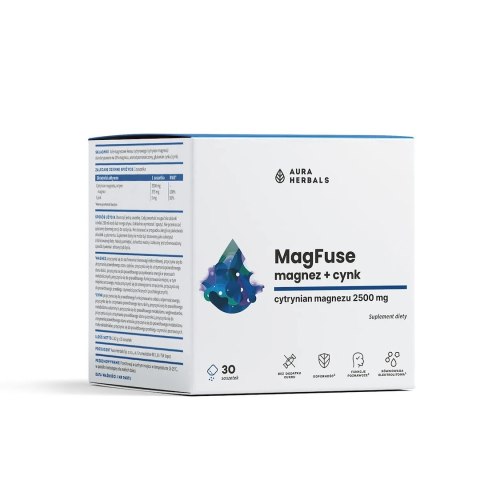 Aura Herbals AURA HERBALS MagFuse: magnez + cynk (30 szt.)