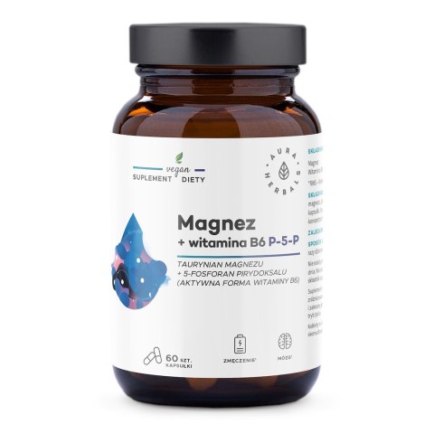 Aura Herbals AURA HERBALS Magnez + Witamina B6 (60 kaps.)