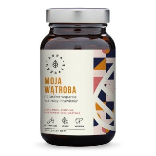 Aura Herbals AURA HERBALS Moja Wątroba: karczoch + ostropest + kurkuma (60 kaps.)