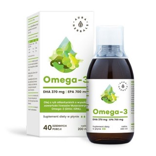 Aura Herbals AURA HERBALS Omega-3 (370 DHA i 700 EPA) w płynie (200 ml)