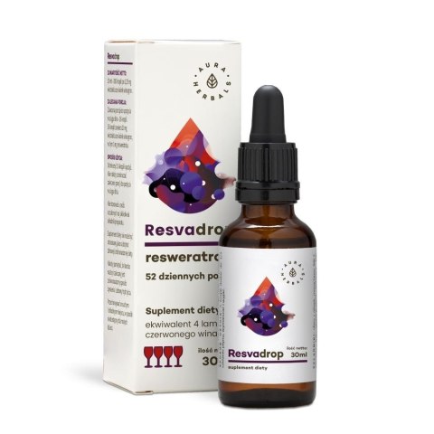 Aura Herbals AURA HERBALS Resvadrop - Resweratrol w kroplach (30 ml)