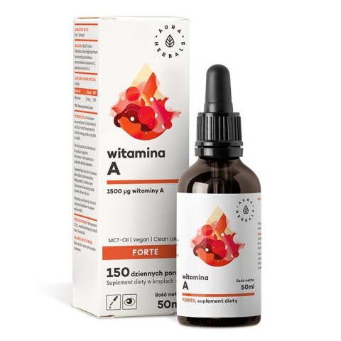 Aura Herbals AURA HERBALS Witamina A Forte w kroplach (50 ml)