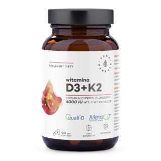 Aura Herbals AURA HERBALS Witamina D3 4000 IU + K2 (90 kaps.)