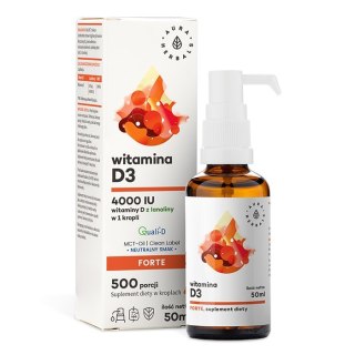 Aura Herbals AURA HERBALS Witamina D3 4000 IU w oleju MCT (50 ml)