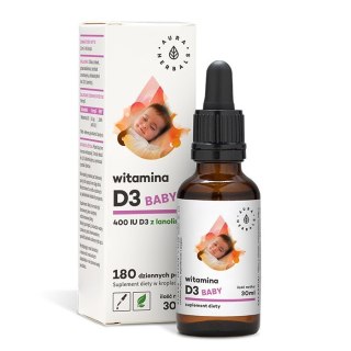 Aura Herbals AURA HERBALS Witamina D3 Baby 400 IU - w kroplach (30 ml)