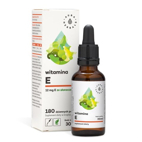Aura Herbals AURA HERBALS Witamina E - Suplement diety w kroplach (30 ml)