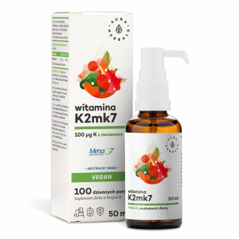 Aura Herbals AURA HERBALS Witamina K2 100 mcg Vegan (50 ml)