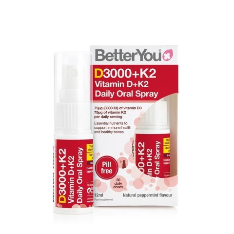 BetterYou BETTERYOU Witamina D3 + K2 MK7 75 mcg w sprayu (12 ml)