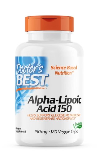 Doctor's Best DOCTOR'S BEST ALA - kwas alfa liponowy 150 mg (120 kaps.)