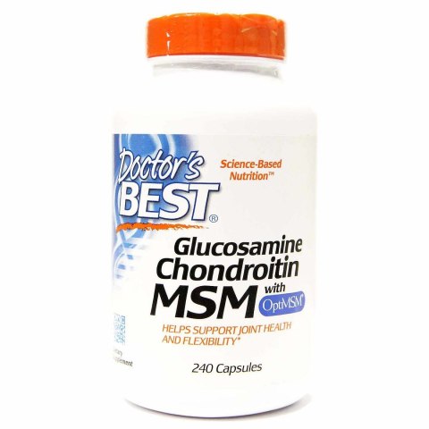 Doctor's Best DOCTOR'S BEST Glukozamina + Chondroityna + MSM (240 kaps.)