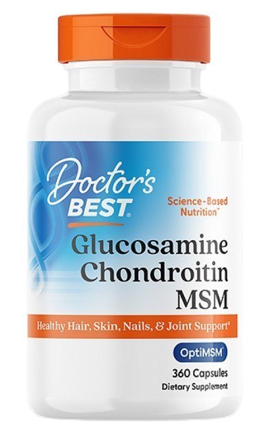 Doctor's Best DOCTOR'S BEST Glukozamina + Chondroityna + MSM (360 kaps.)