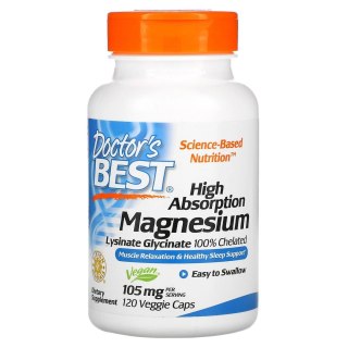 Doctor's Best DOCTOR'S BEST High Absorption Magnesium - Magnez (120 kaps.)