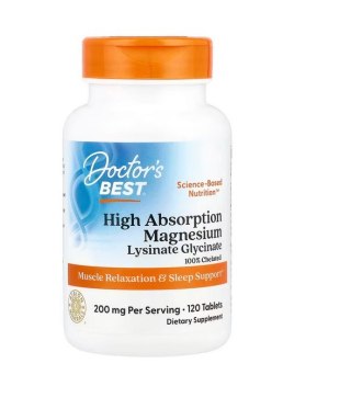 Doctor's Best DOCTOR'S BEST High Absorption Magnesium - Magnez (120 tabl.)