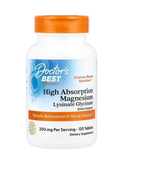 Doctor's Best DOCTOR'S BEST High Absorption Magnesium - Magnez (120 tabl.)