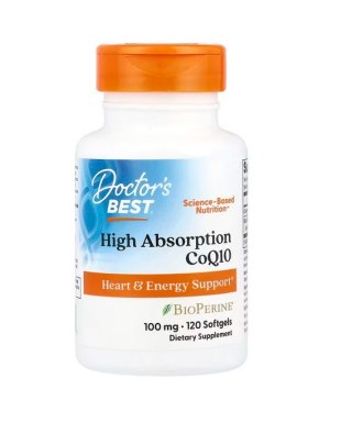 Doctor's Best DOCTOR'S BEST Koenzym Q10 100 mg i Piperyna BioPerine (120 kaps.)