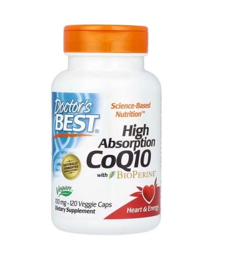 Doctor's Best DOCTOR'S BEST Koenzym Q10 100 mg i Piperyna BioPerine - Vegan (120 kaps.)