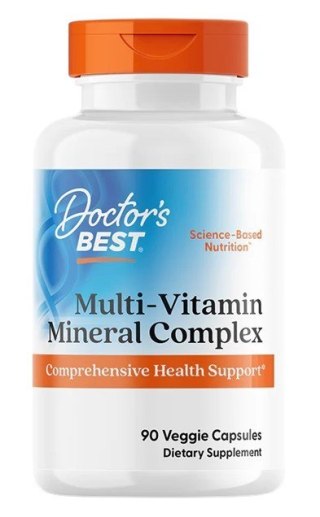 Doctor's Best DOCTOR'S BEST Multi-Vitamin - Zestaw Witamin i Minerałów bez Żelaza (90 kaps.)