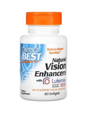 Doctor's Best DOCTOR'S BEST Natural Vision Enhacers with FloraGLO Lutein - Luteina I Zeaksantyna (60 kaps.)