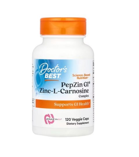Doctor's Best DOCTOR'S BEST PepZin Gl - Cynk + L-Karnozyna (120 kaps.)