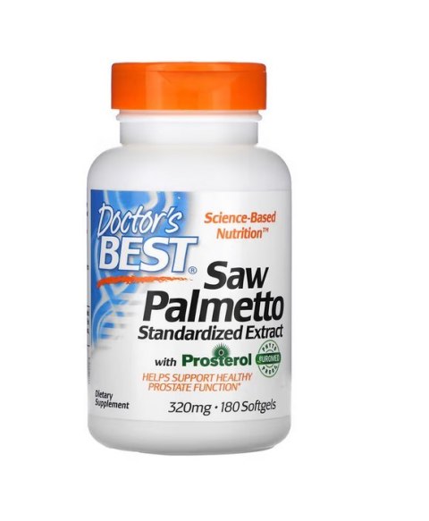 Doctor's Best DOCTOR'S BEST Saw Palmetto Berries - Palma Sabalowa - standaryzowany ekstrakt (180 kaps.)
