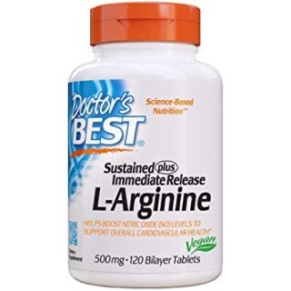 Doctor's Best DOCTOR'S BEST Sustained Plus Immediate Release L-Arginine 500 mg (120 tabl.)