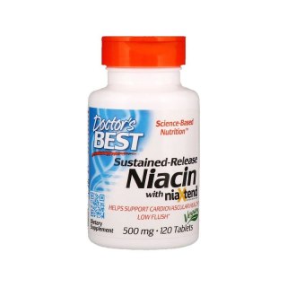 Doctor's Best DOCTOR'S BEST Witamina B3 NiaXtend - Niacyna 500 mg o przedłużonym uwalnianiu (120 tabl.)
