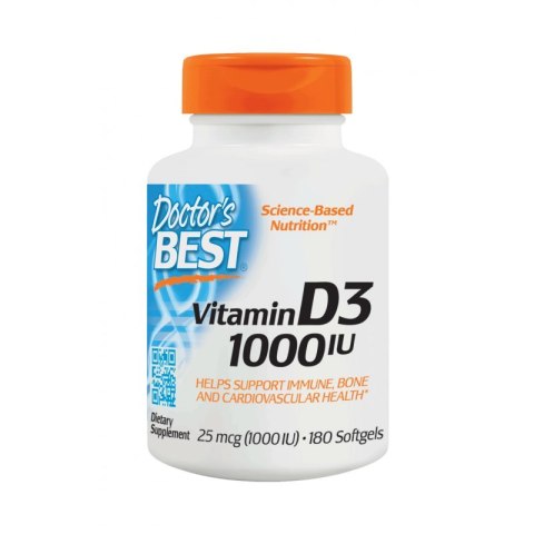 Doctor's Best DOCTOR'S BEST Witamina D3 1000 IU 25 mcg (180 kaps.)