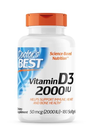 Doctor's Best DOCTOR'S BEST Witamina D3 2000 IU 50 mcg (180 kaps.)