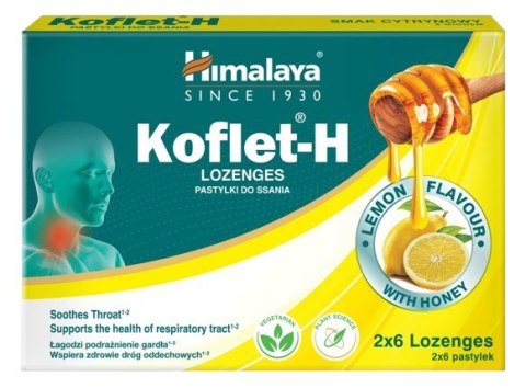 Himalaya HIMALAYA Koflet-H, cytrynowy (12 tabl.)