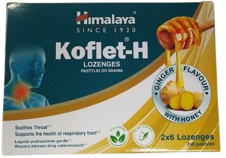 Himalaya HIMALAYA Koflet-H, imbirowy (12 tabl.)
