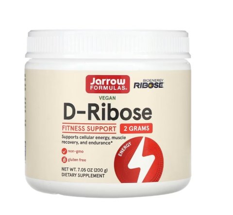 Jarrow Formulas JARROW FORMULAS D-Ribose - Ryboza w proszku (200 g)