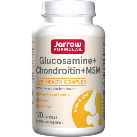 Jarrow Formulas JARROW FORMULAS Glukozamina, Chondroityna i MSM (120 kaps.)