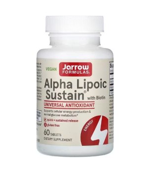 Jarrow Formulas JARROW FORMULAS Kwas Alfa Liponowy i Biotyna (60 tabl.)
