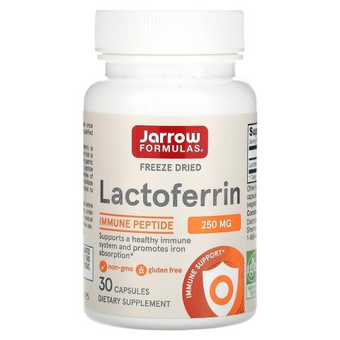 Jarrow Formulas JARROW FORMULAS Lactoferrin 250 mg - Laktoferyna 250 mg (30 kaps.)