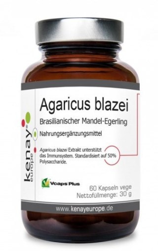 Kenay KENAY EKO Agaricus blazei - Ekologiczna Pieczarka brazylijska (60 kaps.)