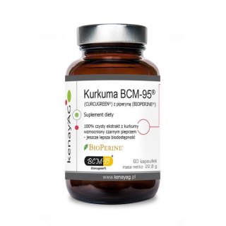 Kenay KENAY Kurkuma BCM-95 (CURCUGREEN) z piperyną (BIOPERINE) (60 kaps.)