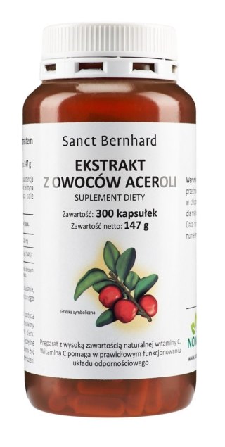 Krauterhaus Sanct Bernhard KRAUTERHAUS SANCT BERNHARD Acerola ekstrakt (300 kaps.)